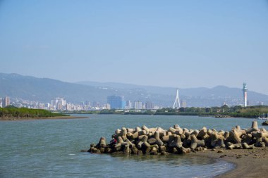 Taipei - 07 Aralık 2023: Taipei 'de Riverside