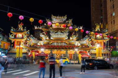 Taipei, Tayvan - 14 Aralık 2023: Taipei 'deki Ciyou Tapınağı