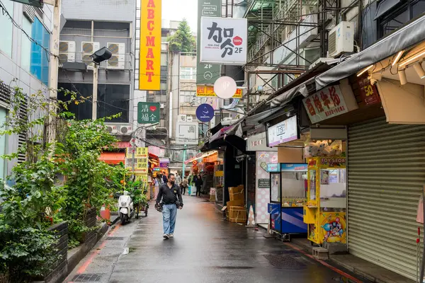 Тайбэй Тайвань Декабря 2023 Года Улица Тайбэя — стоковое фото
