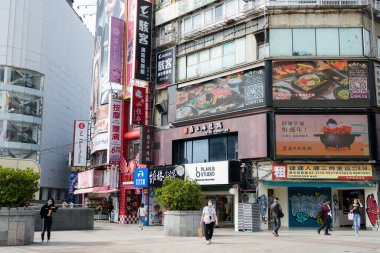 Taipei, Tayvan - 17 Ekim 2023: Ximen ilçesindeki Taipei şehri