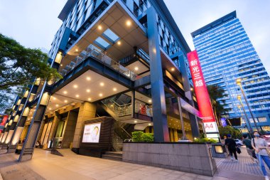 Taipei, Tayvan - 31 Ağustos 2023: Xinyi ilçesindeki Taipei şehri