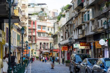 Macau - 28 Haziran 2023: Macau Caddesi