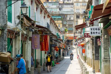 Macau - 30 Haziran 2023: Macau 'dan Rua da Felicidade