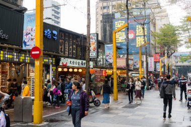 Taipei, Tayvan - 28 Aralık 2023: Ximen ilçesindeki Taipei şehri