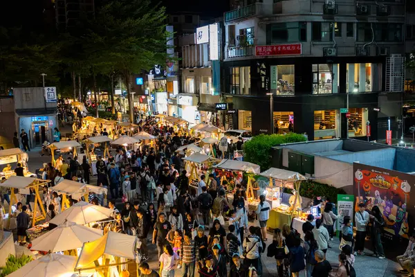 Taipeh Taiwan Oktober 2023 Straßenmarkt Bezirk Zhongshan Der Stadt Taipeh — Stockfoto