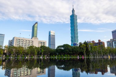Taipei, Tayvan - 18 Ocak 2024: Taipei şehir simgesi
