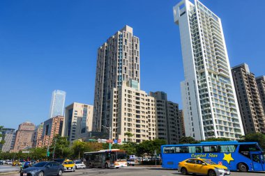 Taipei, Tayvan - 18 Ocak 2024: Taipei şehir sokağı