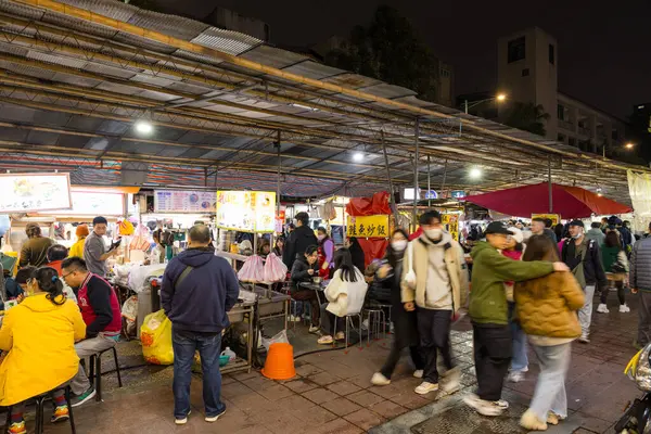 Taipei Taiwán Enero 2024 Ningxia Street Market Ciudad Taipei Por —  Fotos de Stock