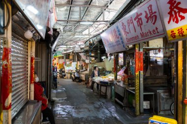 Taipei, Tayvan - 05 Şubat 2024: Tayvan 'da Donmen pazarı