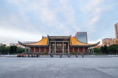 Taipei, Tayvan - 18 Ocak 2024: Taipei şehrindeki Sun Yat Sen Anıt Salonu