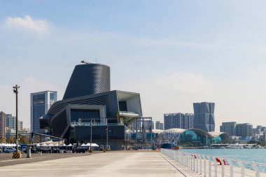 Kaohsiung, Tayvan - 01 Şubat 2024: Kaohsiung şehir merkezi nehir kenti