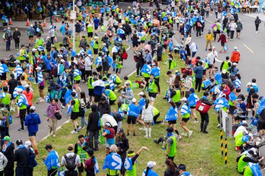Taipei, Tayvan - 25 Şubat 2024: Standart Taipei Charity Maratonu