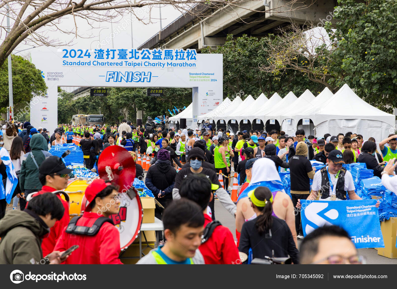 Taipei Taiwan February 2024 Standard Chartered Taipei Charity Marathon