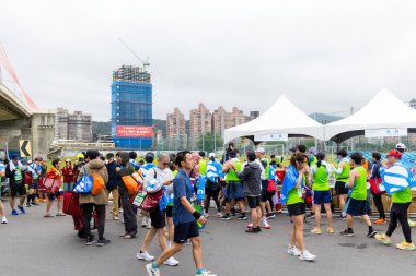 Taipei, Tayvan - 25 Şubat 2024: Standart Taipei Charity Maratonu