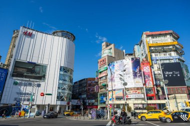 Taipei, Tayvan - 02 Ocak 2024: Ximending 'deki Taipei şehri