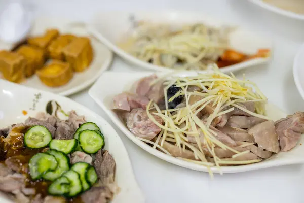 Tchajwanské Tradiční Místní Kachní Maso Restauraci — Stock fotografie