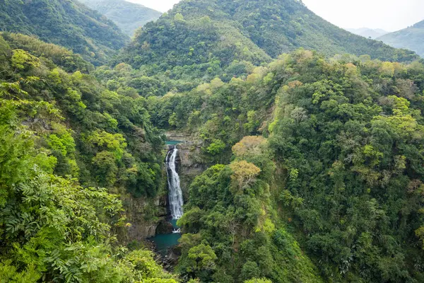 stock image Waterfall in Xiao Wulai Skywalk in Taoyuan Tourism of Taiwan