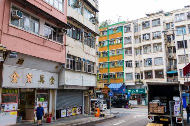 Hong Kong - 19 Haziran 2023: Hong Kong 'da şehir hayatı