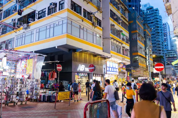 Hong Kong Giugno 2023 Mercato Delle Donne Hong Kong Notte — Foto Stock