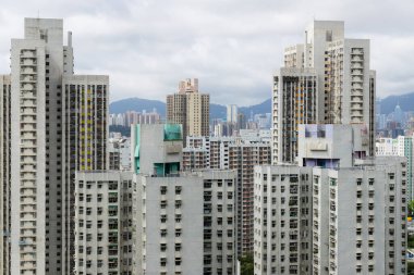Hong Kong - 19 Haziran 2023: Wong Tai Sin bölgesindeki Hong Kong şehri