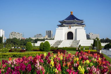 Taipei, Tayvan - 12 Mart 2024: Tayvan Taipei 'deki Chiang Kai shek Anıt Salonu