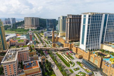 Macau - 30 Haziran 2023: Taipa 'daki Macau şehir merkezi 