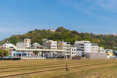 Kaohsiung, Tayvan - 02 Şubat 2024: Tayvan 'ın Kaohsiung kentindeki Hamasen Demiryolu Kültür Parkı