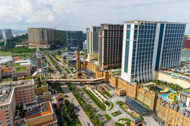 Macau - 30 Haziran 2023: Taipa 'daki Macau şehir merkezi 