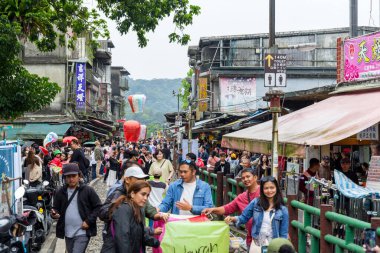 Tayvan - 15 Mart 2024: Taipei 'de Shihfen Old Street