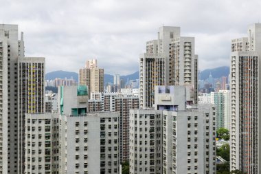 Hong Kong - 19 Haziran 2023: Wong Tai Sin bölgesindeki Hong Kong şehri