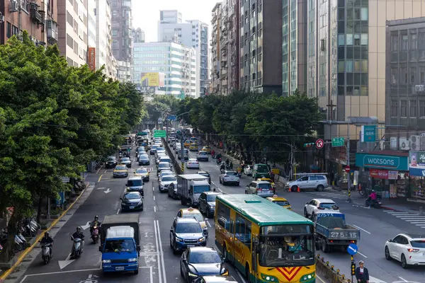 Tajpej Tajwan Stycznia 2024 Ulica Miasta Tajpej Zdjęcia Stockowe bez tantiem