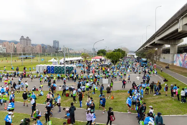 Tajpej Tajwan Lutego 2024 Standardowy Maraton Charytatywny Tajpej Obraz Stockowy