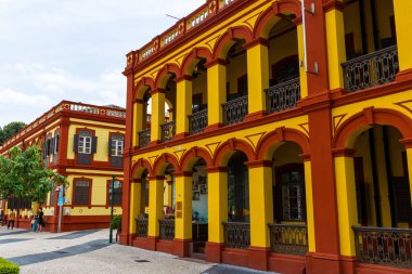 Macau - 30 Haziran 2023: Macao şehrinde Tap Seac Meydanı 