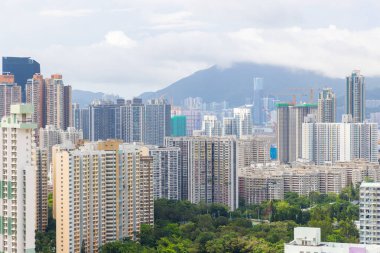 Hong Kong - 19 Haziran 2023: Kowloon tarafında Wong Tai Sin bölgesinde Hong Kong