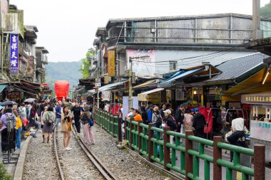 Tayvan - 15 Mart 2024: Taipei 'de Shihfen Old Street