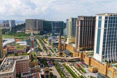 Macau - 30 Haziran 2023: Taipa 'daki Macau şehir merkezi 