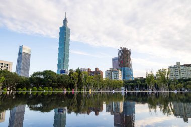 Taipei, Tayvan - 18 Ocak 2024: Taipei şehir simgesi