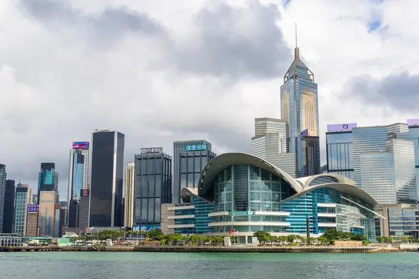 Hongkong Czerwca 2023 Port Hongkongu Victoria Stronie Wan Chai — Zdjęcie stockowe