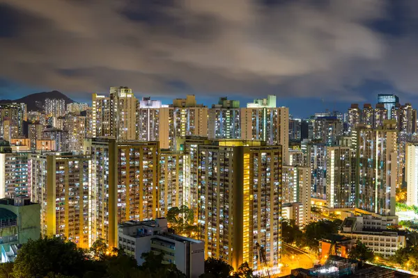 Hong Kong Czerwca 2023 Miasto Hongkong Nocą Zdjęcie Stockowe