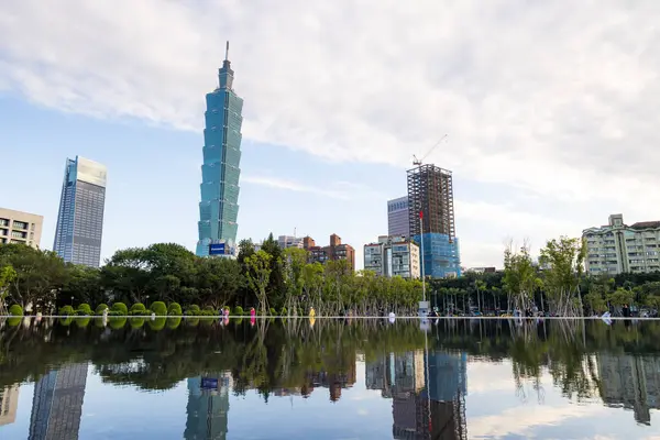 Tajpej Tajwan Stycznia 2024 Punkty Orientacyjne Miasta Tajpej Obraz Stockowy