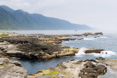 Hualien, Tayvan 'daki Pasifik Sahili Manzaralı Eğlence Bölgesi