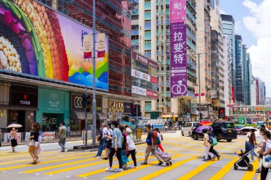 Hong Kong - 20 Haziran 2023: Mong Kok şehrinde Hong Kong