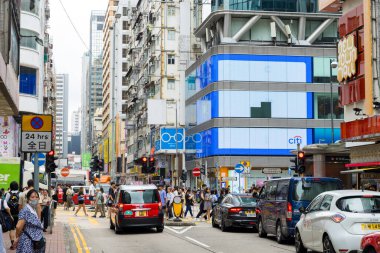 Hong Kong - 23 Haziran 2023: Mong Kok bölgesinde Hong Kong şehri