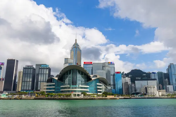 Hongkong Juni 2023 Hongkongs Victoria Hafen Auf Der Seite Von lizenzfreie Stockbilder