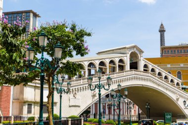 Macau - 29 Haziran 2023: Taipa bölgesindeki Macau şehrinde Venedik Oteli 