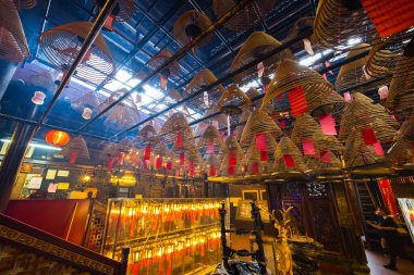 Hong Kong - 01 Nisan 2024: Man Mo Tapınağı