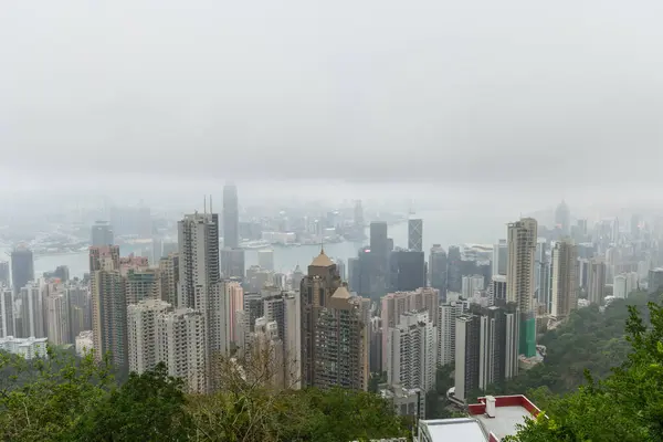 2024年4月9日 香港维港山顶 图库图片