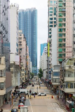Hong Kong - 23 Haziran 2023: Hong Kong 'un Hung Hom kentinde ikamet alanı