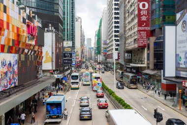 Hong Kong - 23 Haziran 2023: Mong Kok bölgesinde Hong Kong şehri