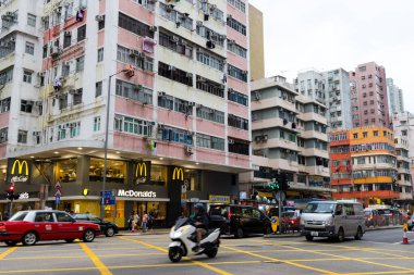 Hong Kong - 09 Nisan 2024: Hong Kong Sham Shui Po bölgesi